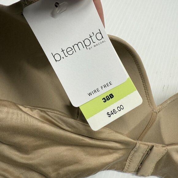 B.tempt’d by Wacoal Wire Free Bra 38B Nude Seamless Lightly Lined Comfort NWT - Picture 5 of 5
